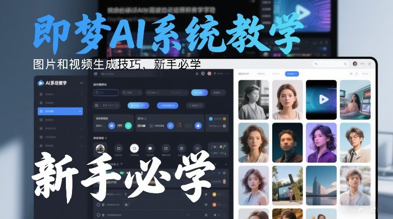 即梦AI系统教学，图片和视频生成技巧，新手必学-副业终点站