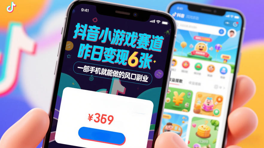 抖音小游戏赛道，昨日变现600+，零基础一部手机就能做的风口副业【揭秘】-副业终点站