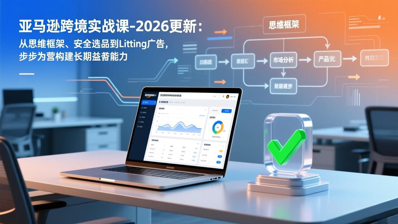 亚马逊跨境实战课-2026更新：从思维框架、安全选品到Listing广告，步步为营构建长期盈利能力-副业终点站