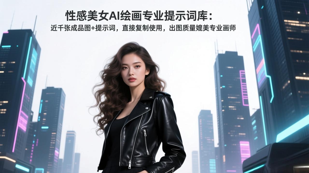 性感美女AI绘画专业提示词库：近千张成品图+提示词，直接复制使用，出图质量媲美专业画师-副业终点站