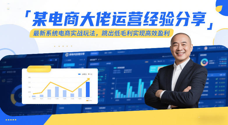 某电商大佬运营经验分享，最新系统电商实战玩法，跳出低毛利实现高效盈利-副业终点站