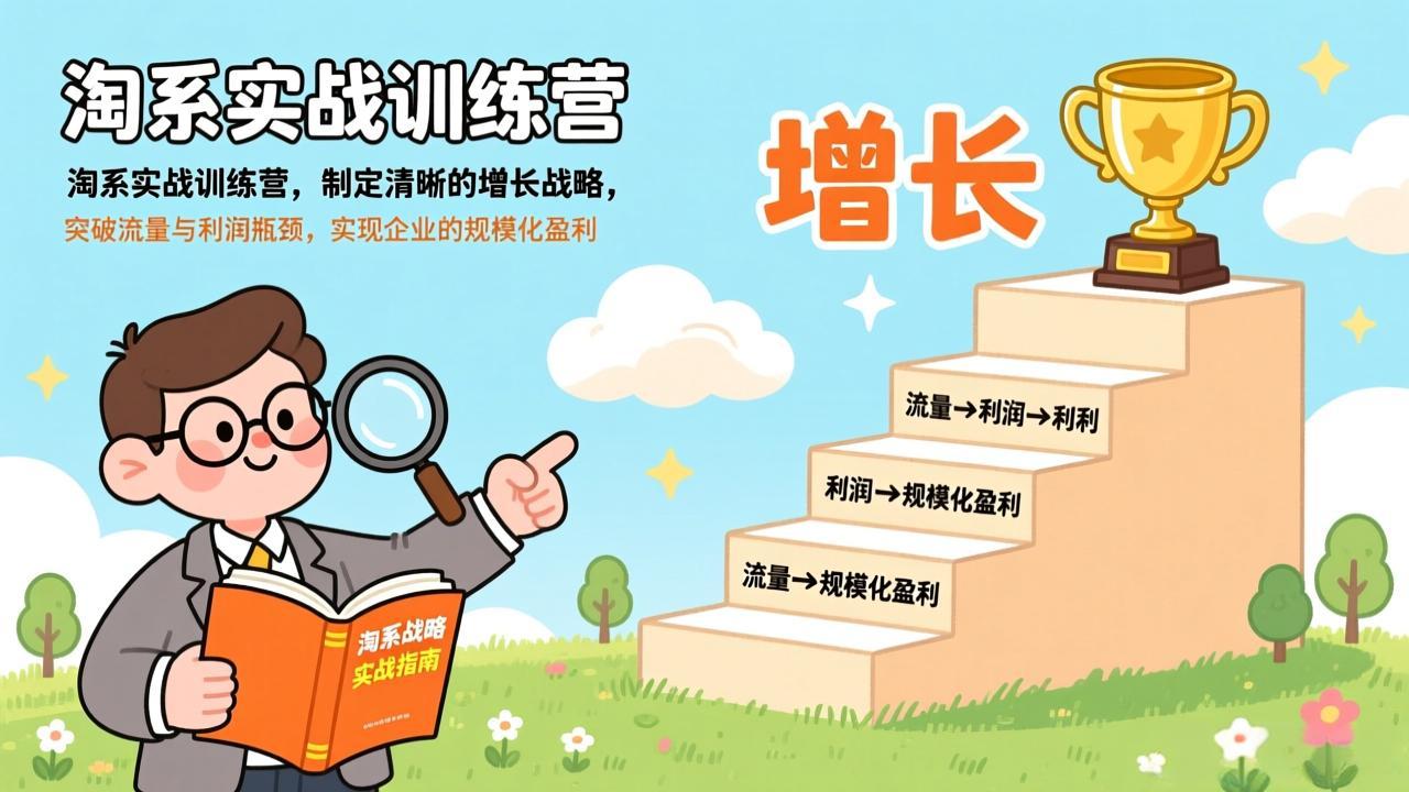 淘系实战训练营,制定清晰的增长战略,突破流量与利润瓶颈,实现企业的规模化盈利-副业终点站