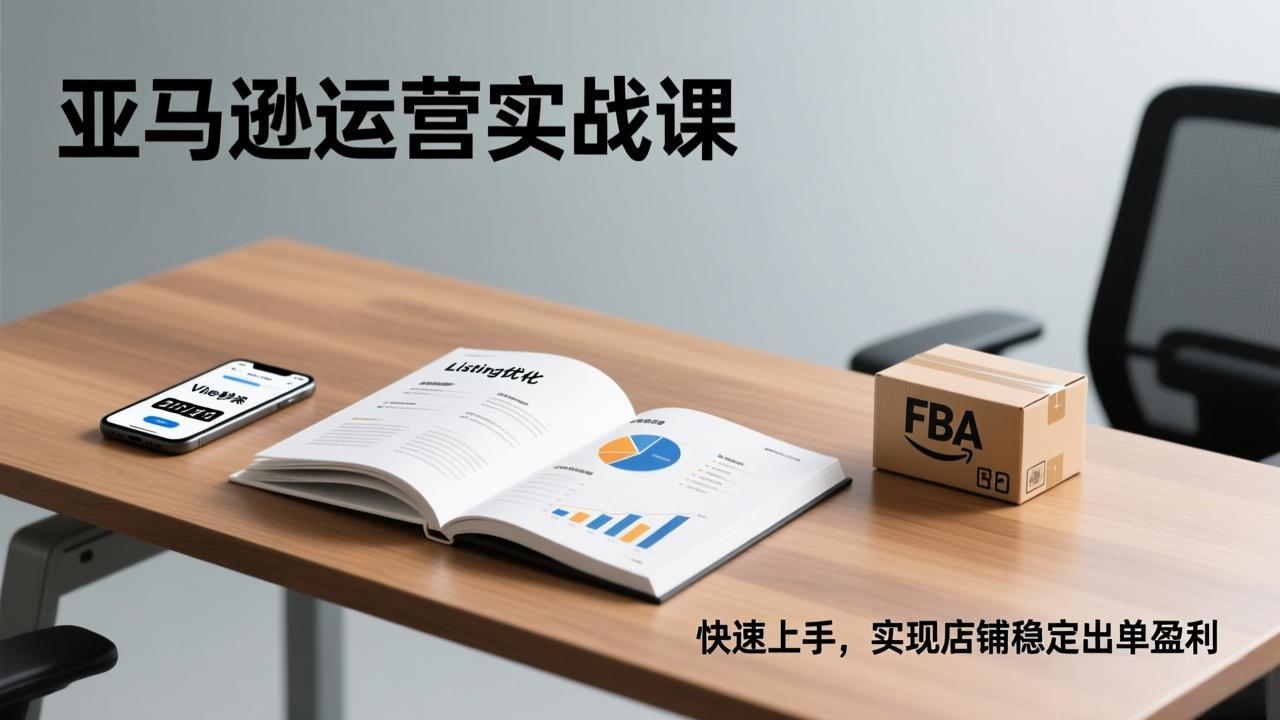 亚马逊运营实战课,Listing优化、Vine秒杀、FBA发货,快速上手,实现店铺稳定出单盈利-副业终点站