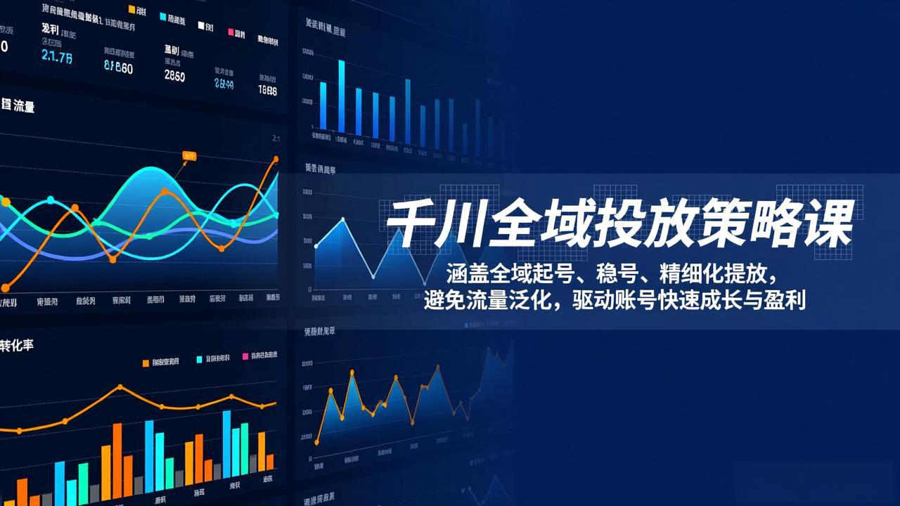 千川全域投放策略课:涵盖全域起号、稳号、精细化投放,避免流量泛化,驱动账号快速成长与盈利-副业终点站