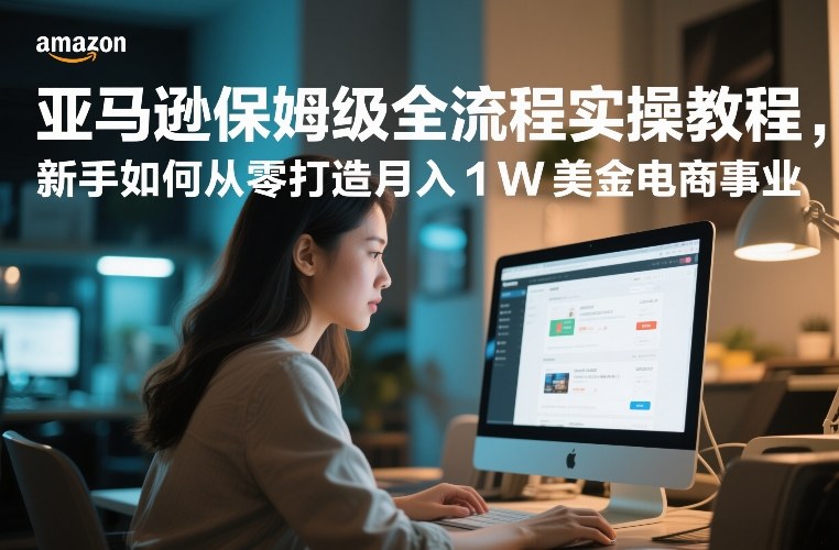 亚马逊保姆级全流程实操教程，新手如何从零打造月入1W美金电商事业-副业终点站