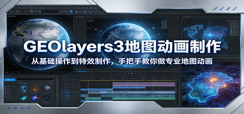 GEOlayers3地图动画制作：从基础操作到特效制作，手把手教你做专业地图动画-副业终点站