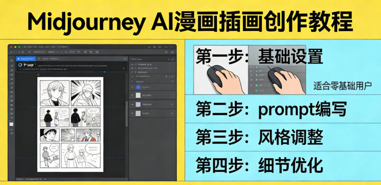 利用Midjourney AI人工智能轻松创作漫画插画教程，零基础创作完整漫画插画-副业终点站