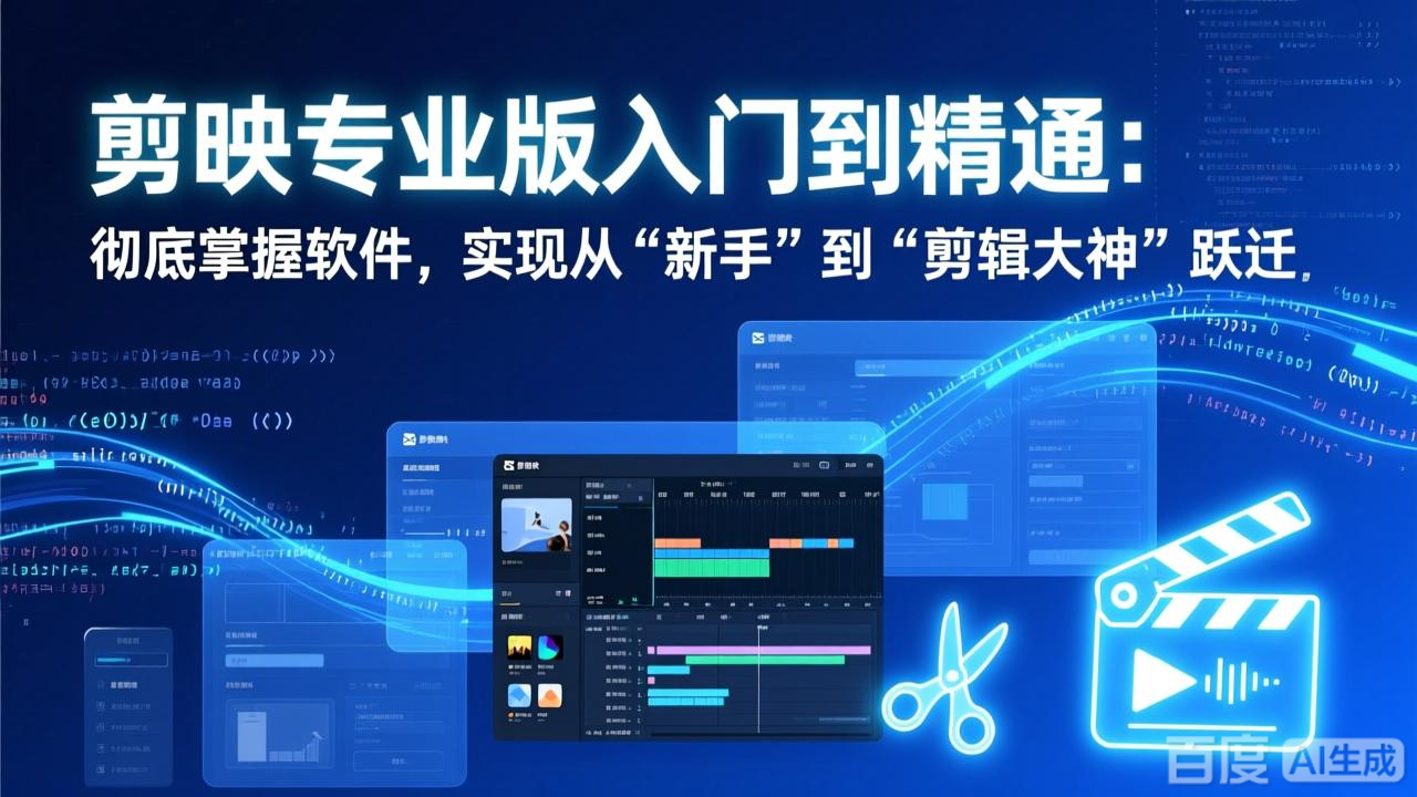 剪映专业版入门到精通：彻底掌握软件，实现从“新手”到“剪辑大神”跃迁-副业终点站