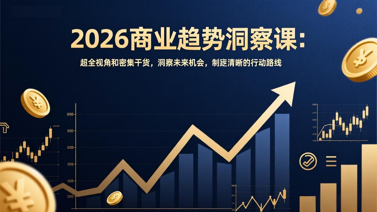 2026商业趋势洞察课：超全视角和密集干货，洞察未来机会，制定清晰的行动路线-副业终点站