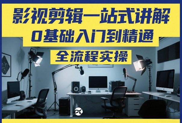 影视剪辑一站式讲解，0基础入门到精通，全流程实操-副业终点站