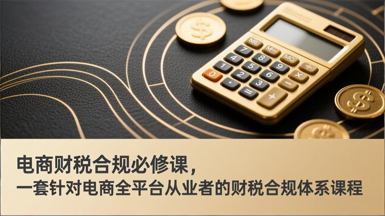 电商财税合规必修课，是一套针对电商全平台从业者的财税合规体系课程-副业终点站