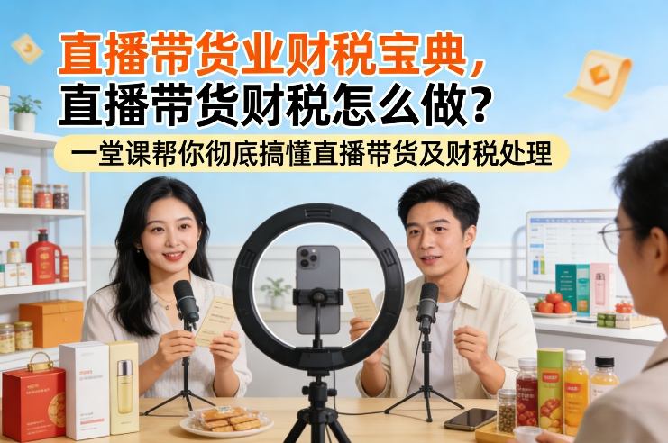 直播带货业财税宝典，直播带货财税怎么做？一堂课帮你彻底搞懂直播带货及财税处理-副业终点站
