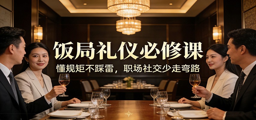 公众号收费文章：《饭局礼仪必修课：懂规矩不踩雷，职场社交少走弯路》-副业终点站