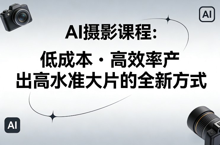 AI摄影课程，低成本高效率产出高水准大片的全新方式-副业终点站