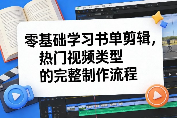 零基础学习书单剪辑，热门视频类型的完整制作流程(更新2026)-副业终点站