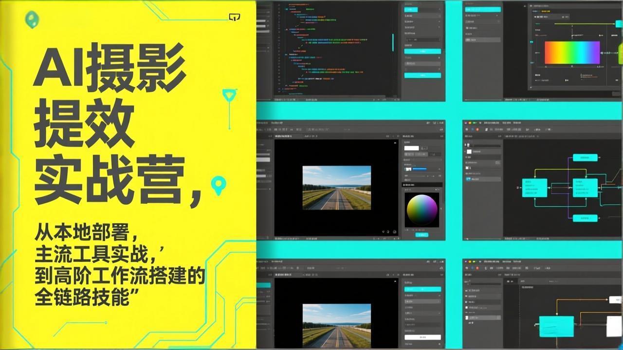 AI+摄影提效实战营，从本地部署，主流工具实战，到高阶工作流搭建的全链路技能-副业终点站