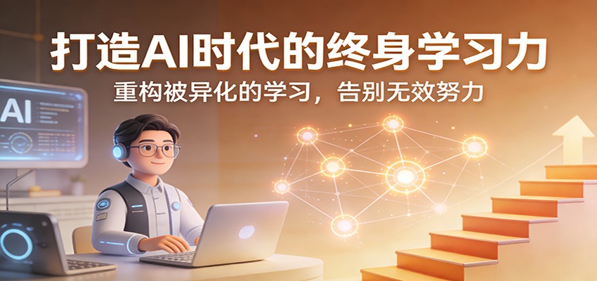 打造AI时代的终身学习力：重构被异化的学习，告别无效努力-副业终点站