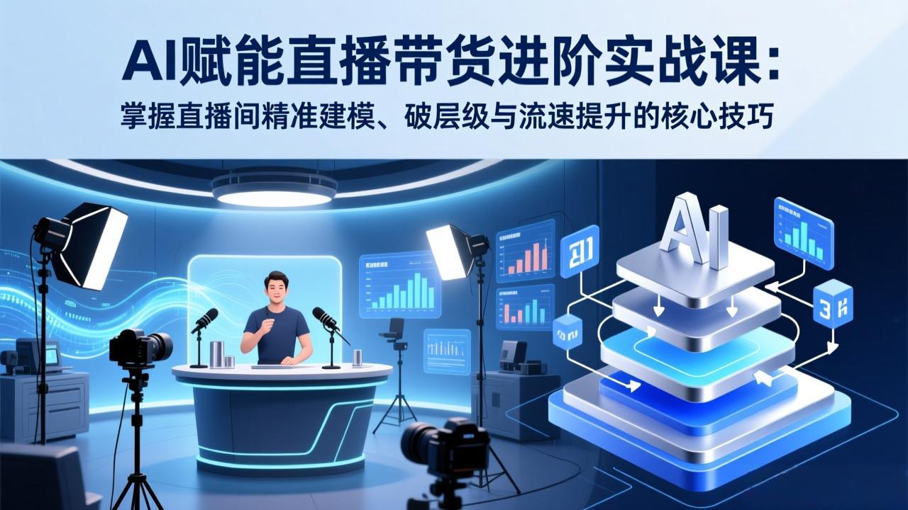 AI赋能直播带货进阶实战课:掌握直播间精准建模、破层级与流速提升的核心技巧-副业终点站