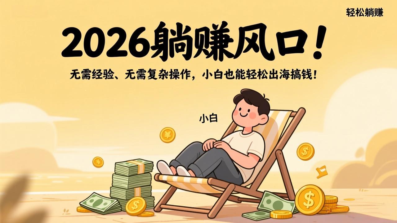 2026躺赚风口!无需经验、无需复杂操作,小白也能轻松出海搞钱!-副业终点站