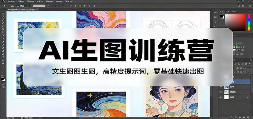 AI生图训练营：文生图图生图，高精度提示词，零基础快速出图-副业终点站