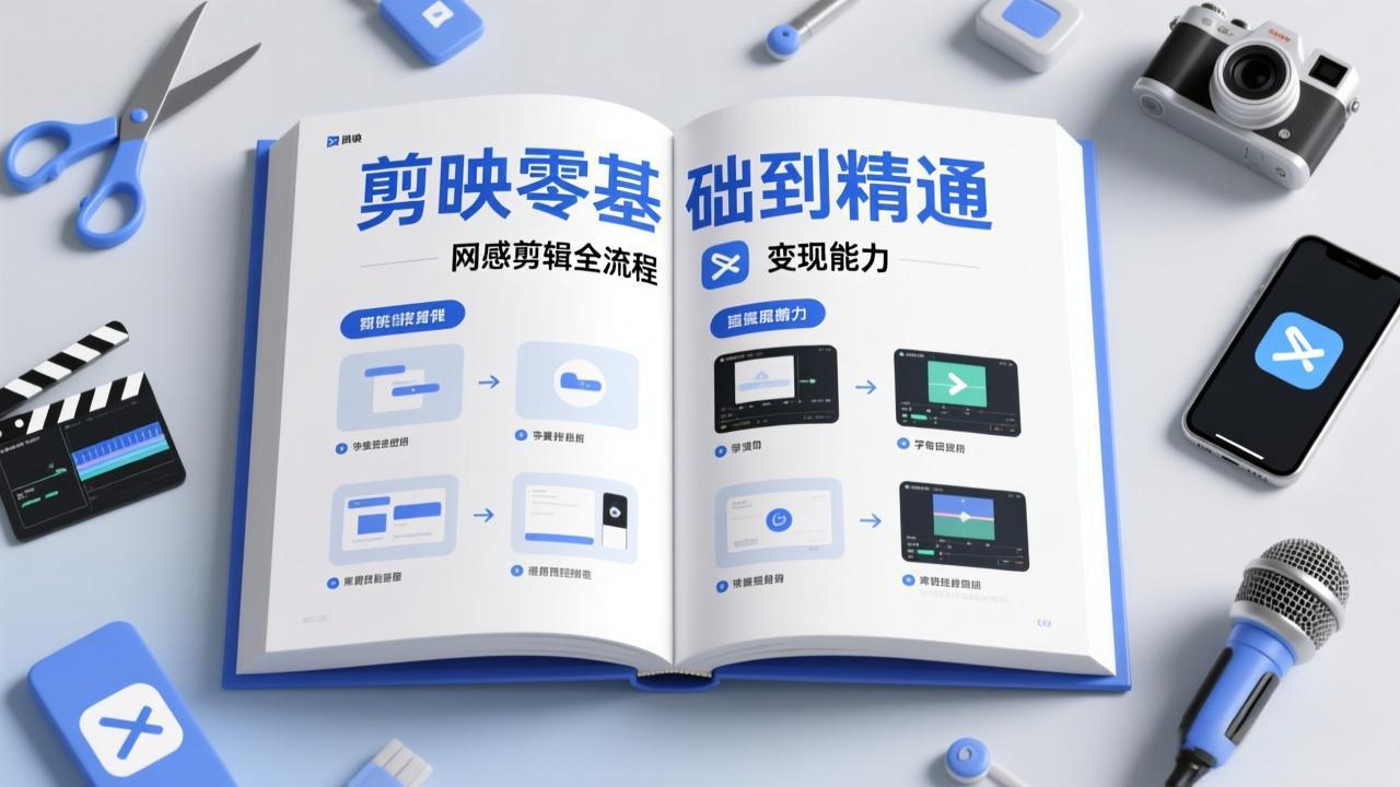 剪映零基础也能快速上手,从入门到精通掌握网感剪辑全流程,掌握能直接变现的剪辑能力-副业终点站