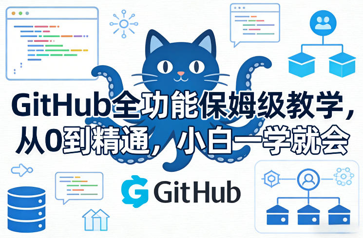 GitHub全功能保姆级教学，从0到精通，小白一学就会-副业终点站