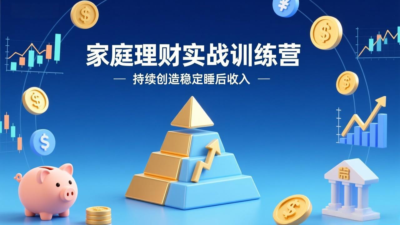 家庭理财实战训练营:从0到1建体系,三阶进阶层层递进,助你持续创造稳定睡后收入-副业终点站