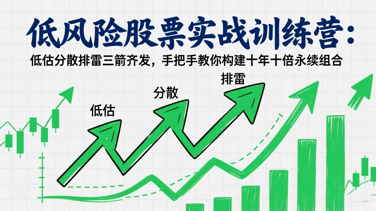 低风险股票实战训练营:低估分散排雷三箭齐发,手把手教你构建十年十倍永续组合-副业终点站