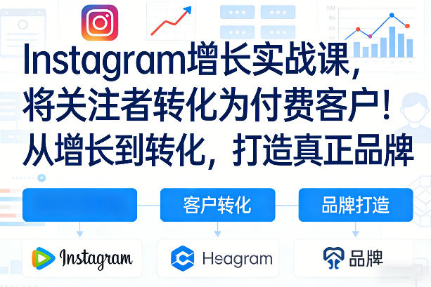 Instagram增长实战课，将关注者转化为付费客户！从增长到转化，打造真正品牌(双语字幕)-副业终点站