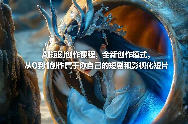 AI短剧创作课程，全新创作模式，从0到1创作属于你自己的短剧和影视化短片-副业终点站