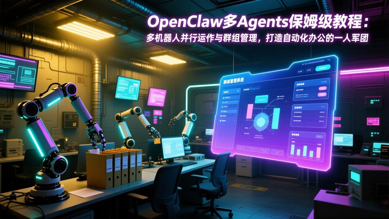 OpenClaw多Agents保姆级教程：多机器人并行运作与群组管理，打造自动化办公的一人军团-副业终点站