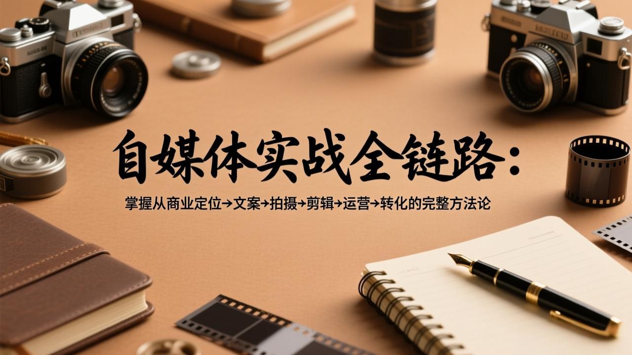 自媒体实战全链路:掌握从商业定位→文案→拍摄→剪辑→运营→转化的完整方法论-副业终点站