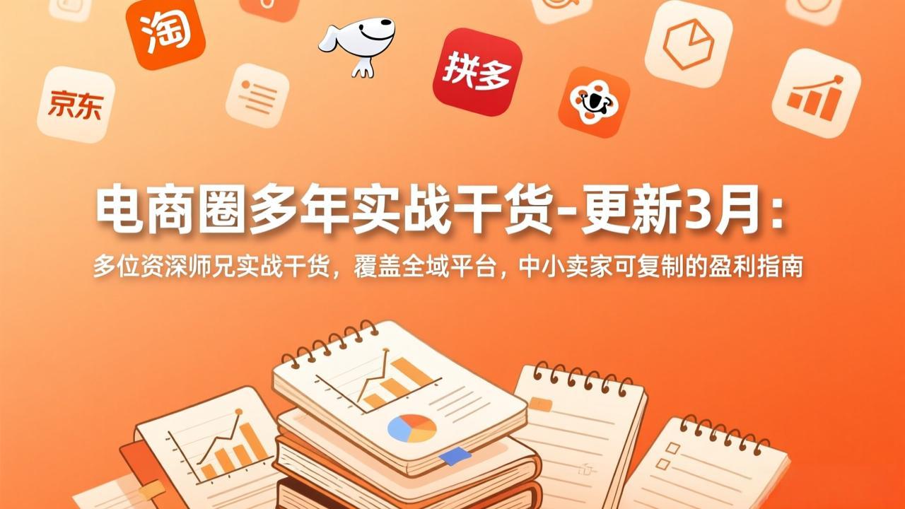 电商圈多年实战干货-更新3月:多位资深师兄实战干货,覆盖全域平台,中小卖家可复制的盈利指南-副业终点站