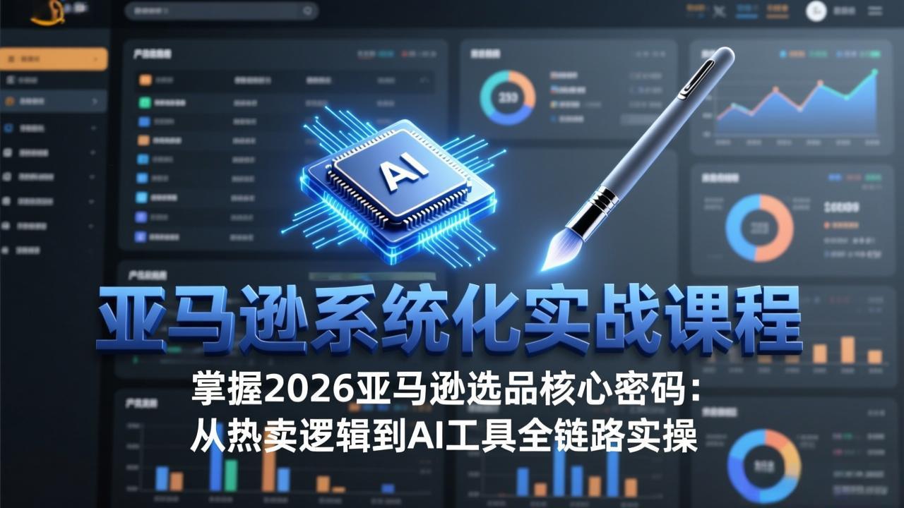 亚马逊系统化实战课-更新3月：2026最新选品方法论，从热卖原因分析到AI作图，提升选品成功率-副业终点站