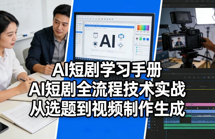 AI短剧学习手册，AI短剧全流程技术实战，从选题到视频制作生成-副业终点站