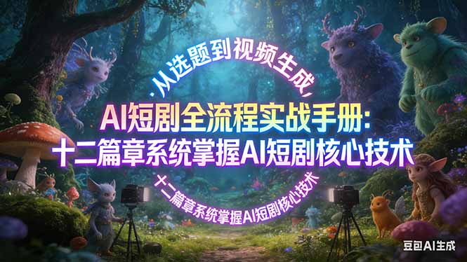 AI 短剧全流程实战手册：从选题到视频生成，十二篇章系统掌握 AI 短剧核心技术-副业终点站