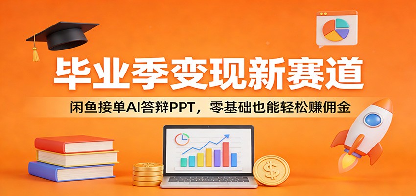 毕业季变现新赛道：闲鱼接单AI答辩PPT，零基础也能轻松赚佣金-副业终点站