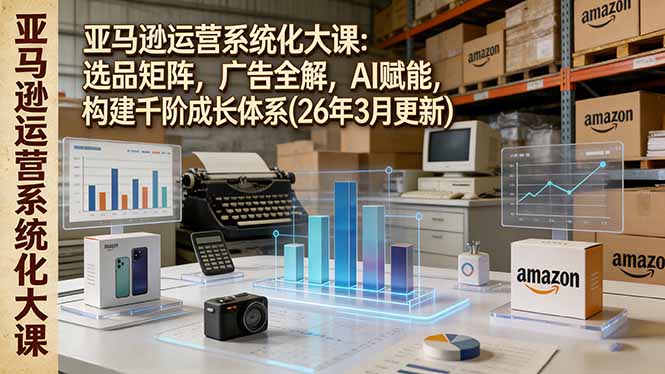 亚马逊运营系统化大课：选品矩阵，广告全解，AI赋能，构建千阶成长体系(26年3月更新-副业终点站