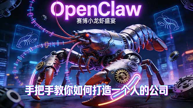 OpenClaw，小龙虾-从产品到爆款的成长之路，手把手教你如何打造一个人的公司-副业终点站