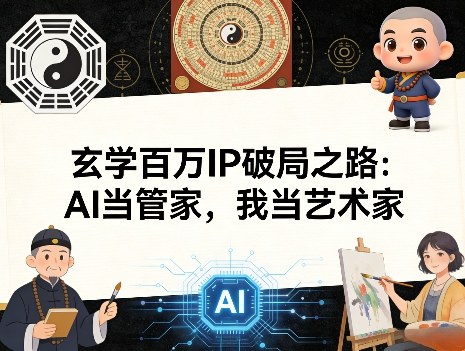 玄学百万IP破局之路：AI当管家，我当艺术家-副业终点站