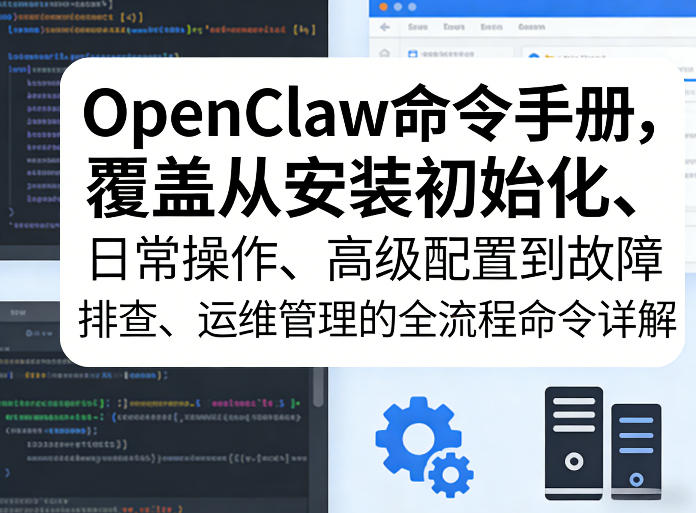 OpenClaw命令手册，覆盖从安装初始化、日常操作、高级配置到故障排查、运维管理的全流程命令详解-副业终点站