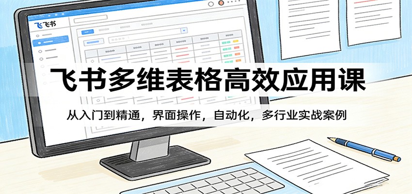飞书多维表格高效应用课：从入门到精通，界面操作，自动化，多行业实战案例-副业终点站