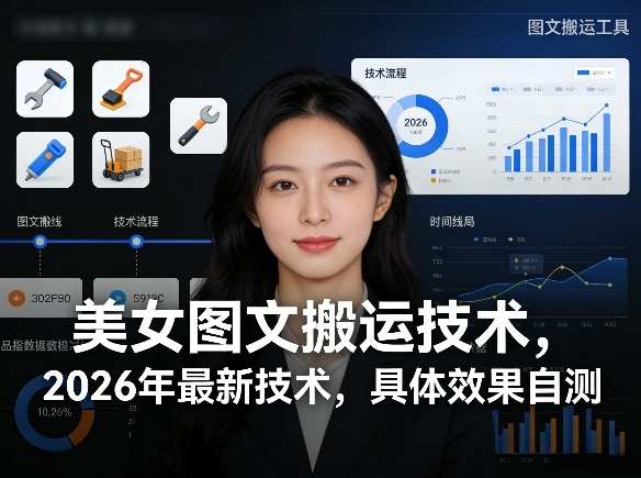 美女图文搬运技术，2026年最新技术，具体效果自测-副业终点站