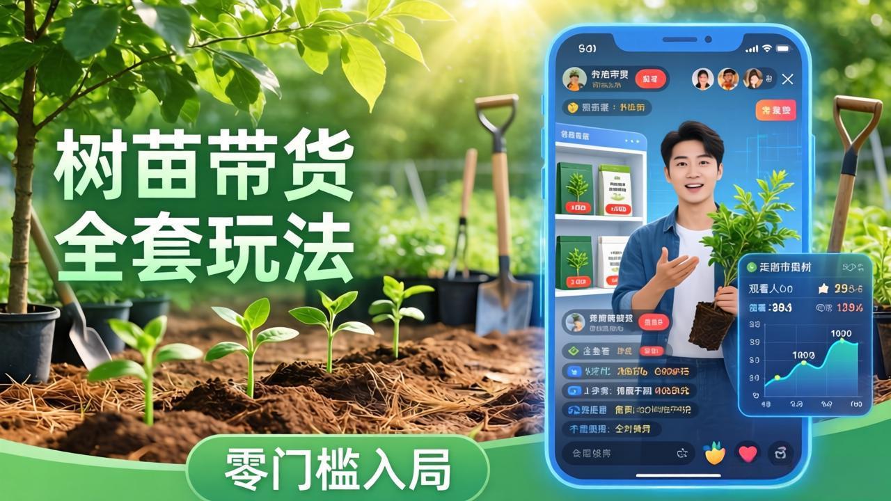 视频号AI树苗带货全套玩法:零门槛入局,掌握豆包、千问等AI工具制作树苗视频的全套流程-副业终点站