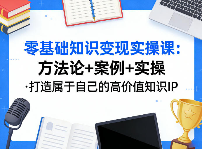 零基础知识变现实操课，方法论+案例+实操，打造属于自己的高价值知识IP-副业终点站