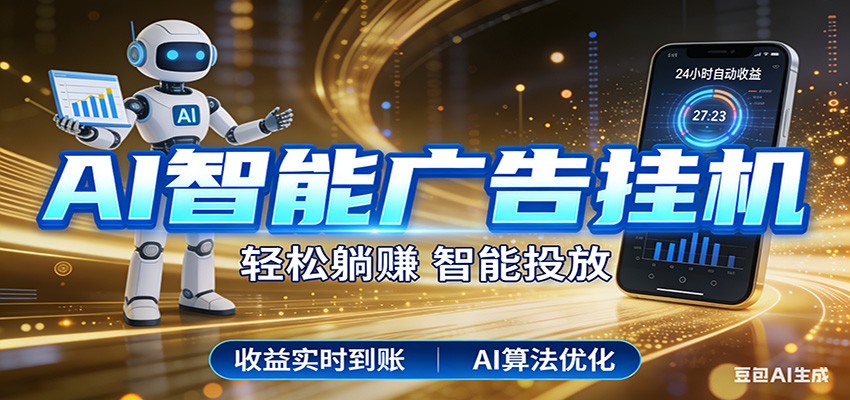 智能广告挂机新时代，利用碎片化时间实现稳定被动收益，AI帮你持续盈利-副业终点站
