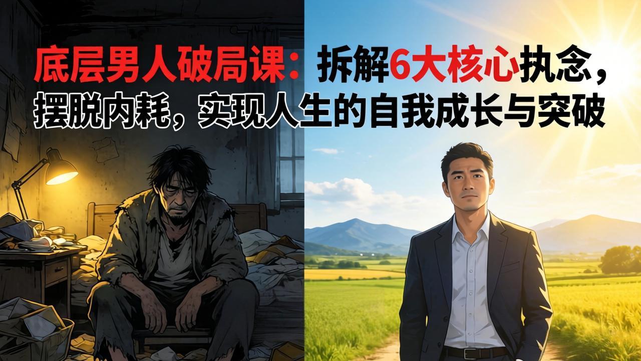 付费文章：底层男人破局课：拆解 6 大核心执念，摆脱内耗，实现人生的自我成长与突破-副业终点站