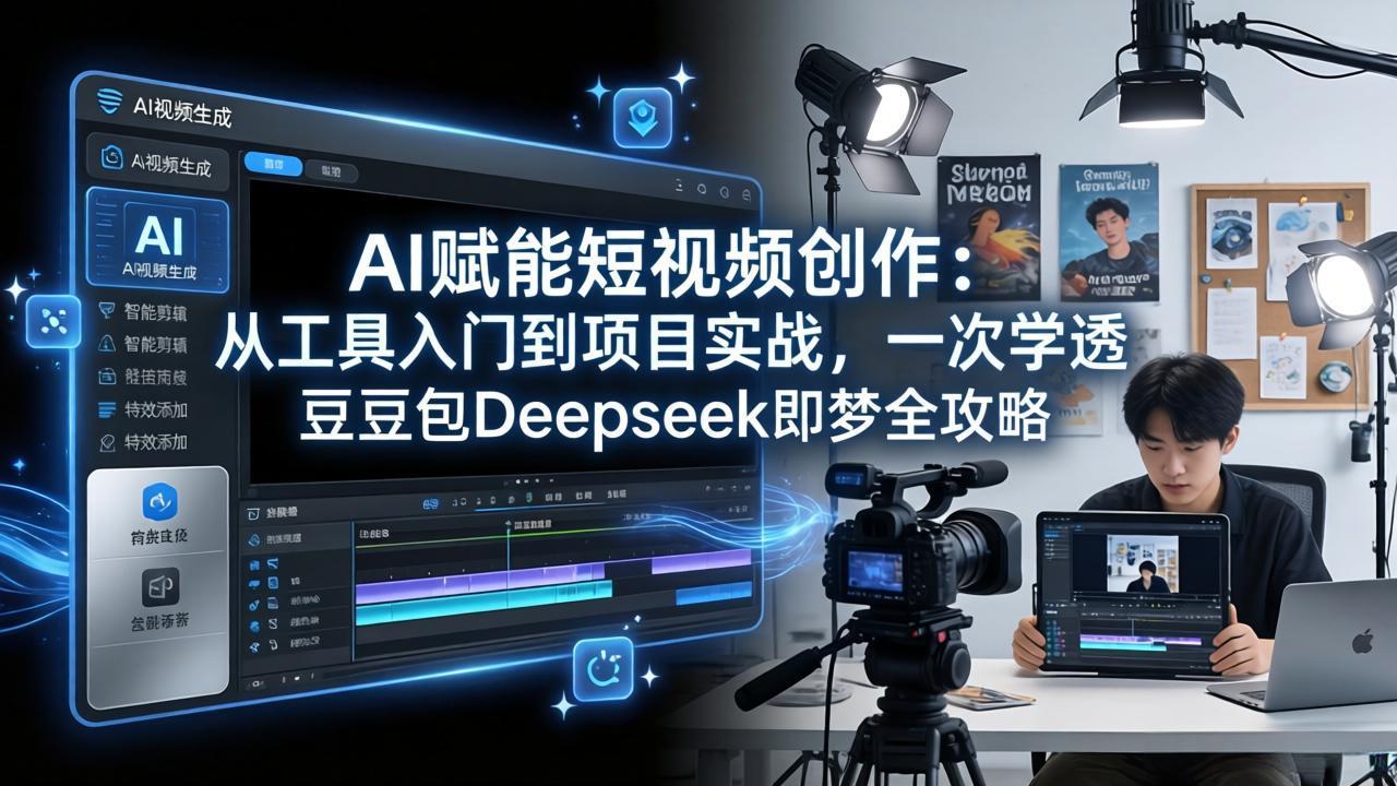 AI赋能短视频创作：从工具入门到项目实战，一次学透豆包Deepseek即梦全攻略-副业终点站