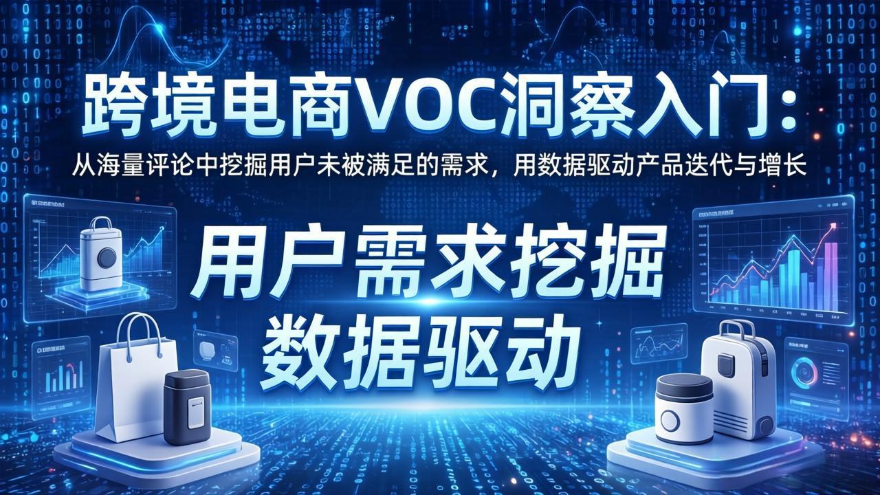 跨境电商VOC洞察入门:从海量评论中挖掘用户未被满足的需求,用数据驱动产品迭代与增长-副业终点站