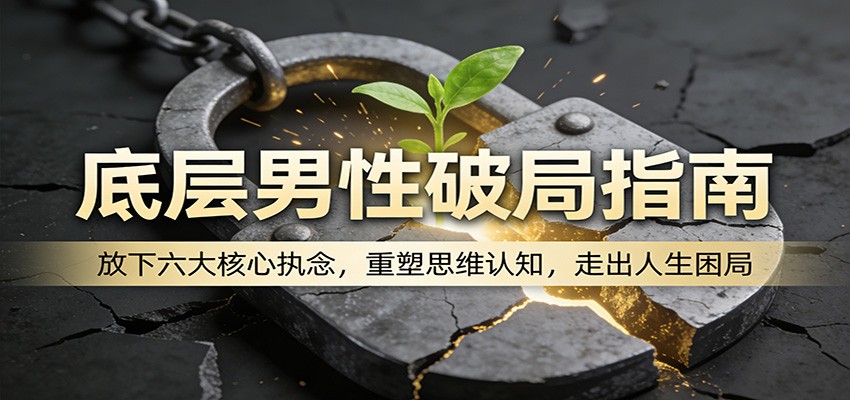 底层男性破局指南:放下六大核心执念,重塑思维认知,走出人生困局-副业终点站